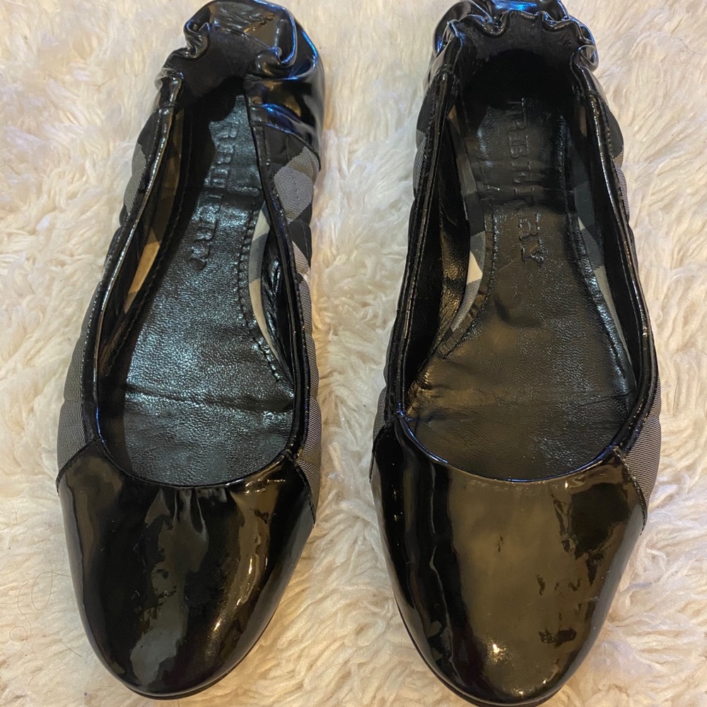 Burberry nova check quilted ballet flats